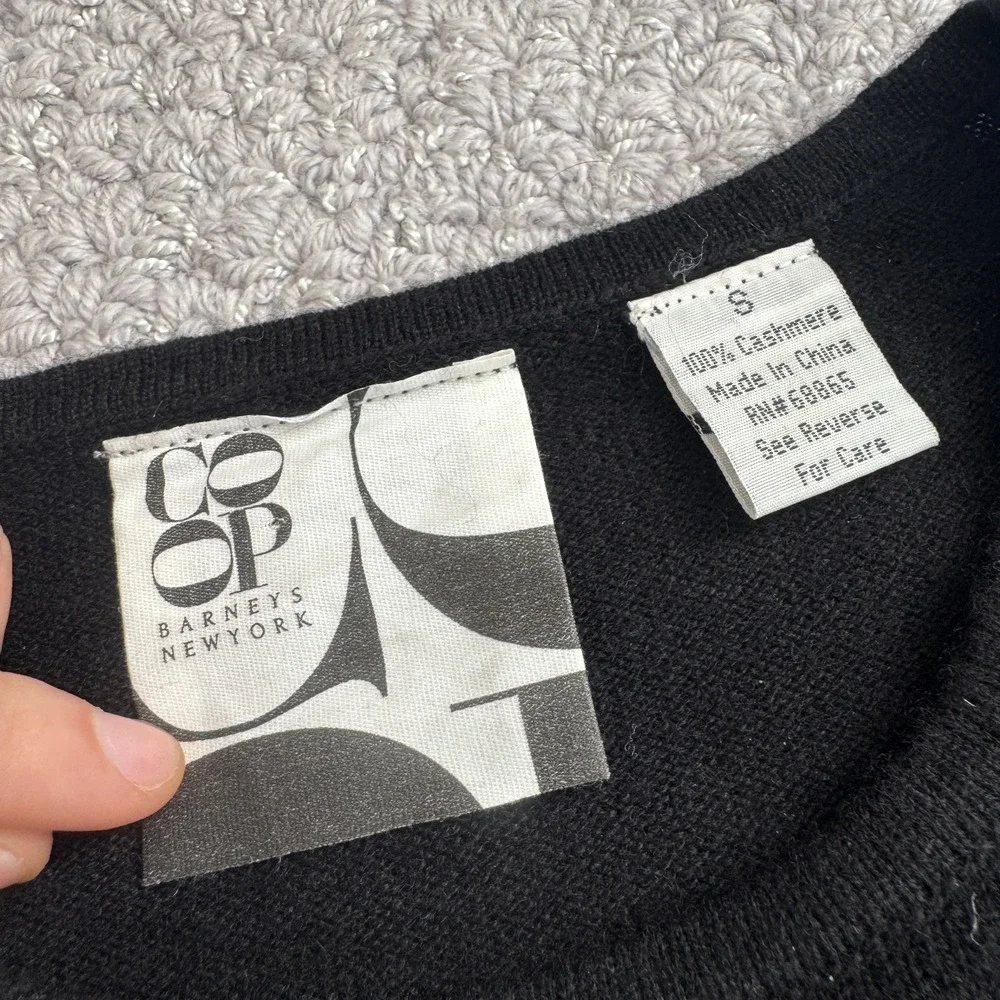 Co-op Barneys New York Cashmere Mini Dress Black S Quiet Luxury - Picture 6 of 7
